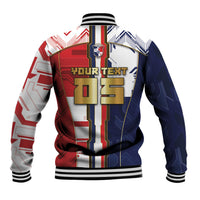 Custom Panama Football Baseball Jacket Cybernetic Mech Warrior Flag