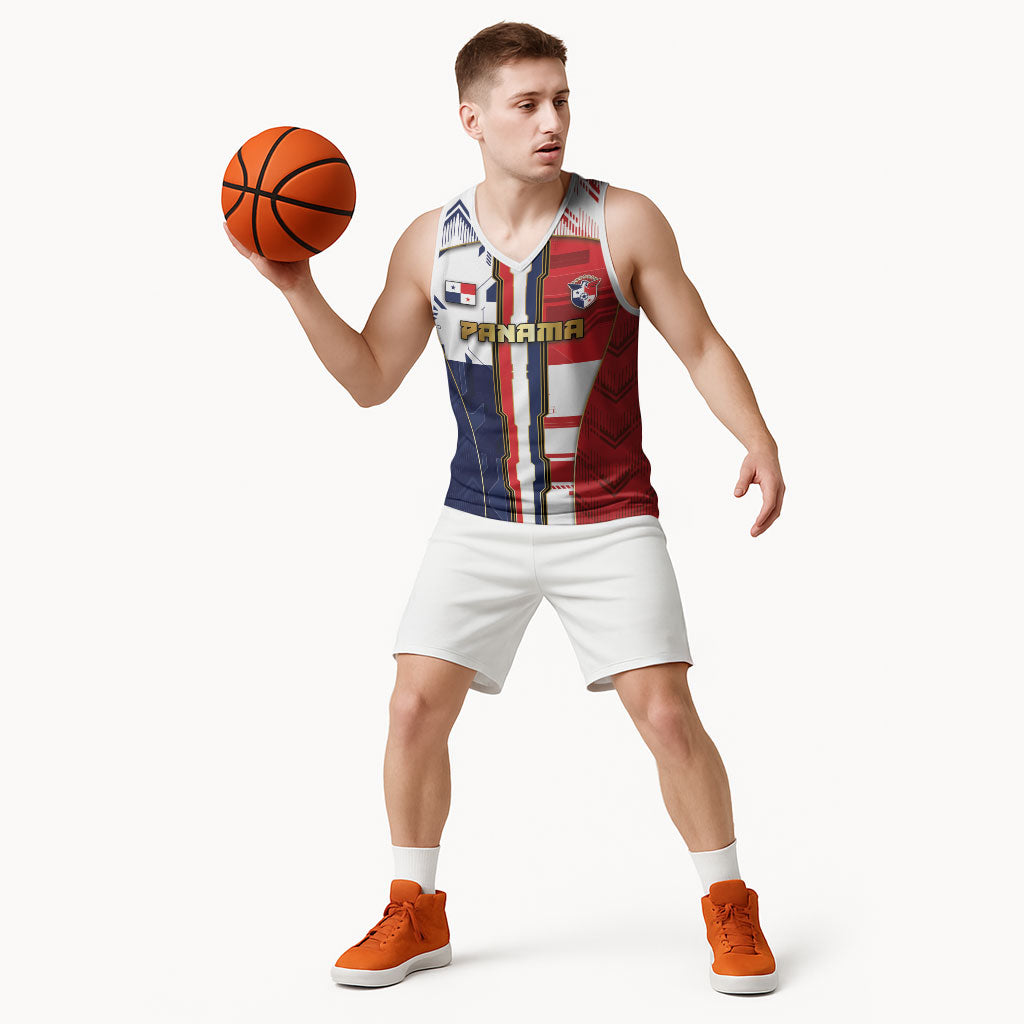 Custom Panama Football Basketball Jersey Cybernetic Mech Warrior Flag