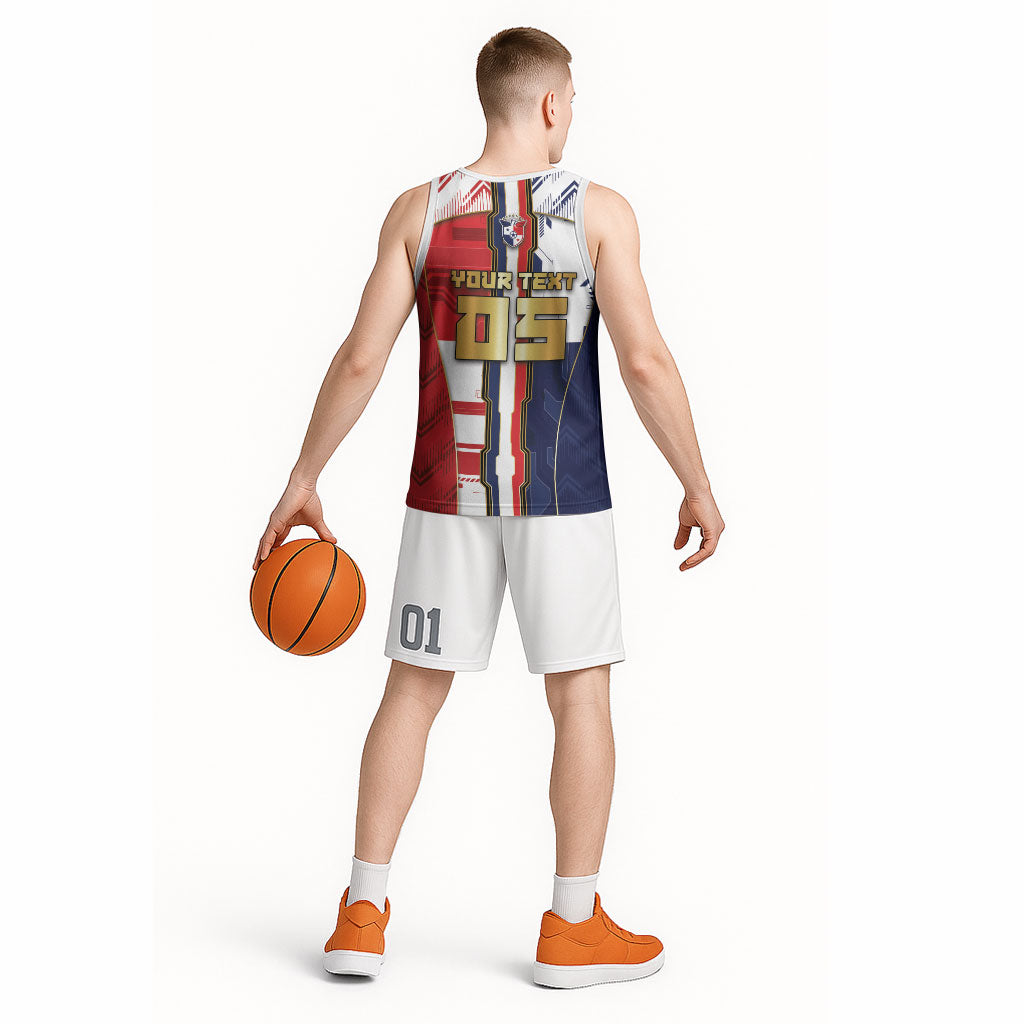 Custom Panama Football Basketball Jersey Cybernetic Mech Warrior Flag