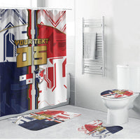 Custom Panama Football Bathroom Set Cybernetic Mech Warrior Flag