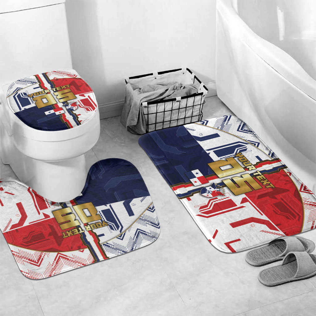Custom Panama Football Bathroom Set Cybernetic Mech Warrior Flag