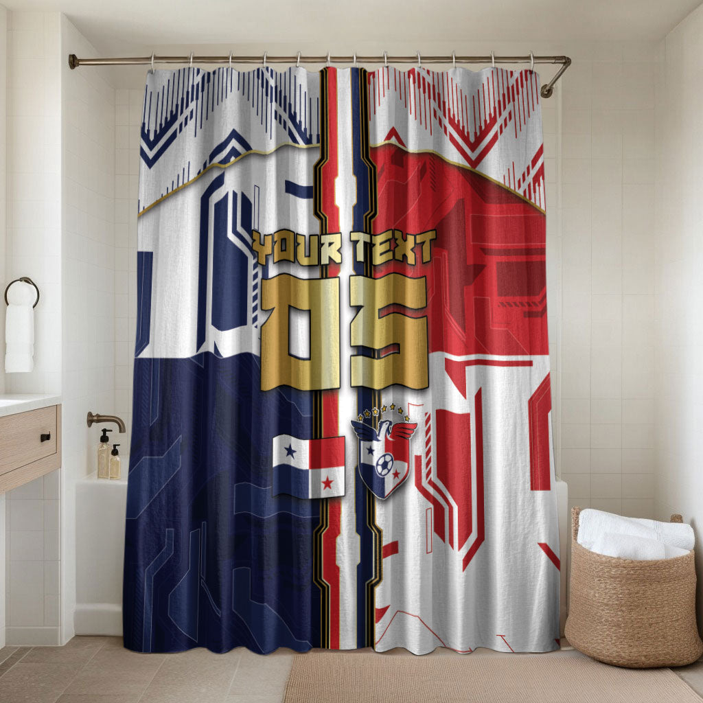 Custom Panama Football Bathroom Set Cybernetic Mech Warrior Flag