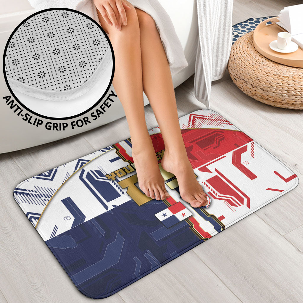 Custom Panama Football Bathroom Set Cybernetic Mech Warrior Flag