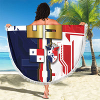 Custom Panama Football Beach Blanket Cybernetic Mech Warrior Flag