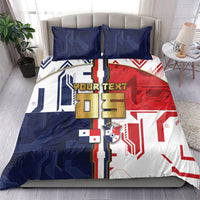Custom Panama Football Bedding Set Cybernetic Mech Warrior Flag