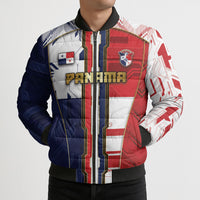 Custom Panama Football Bomber Puffer Jacket Cybernetic Mech Warrior Flag