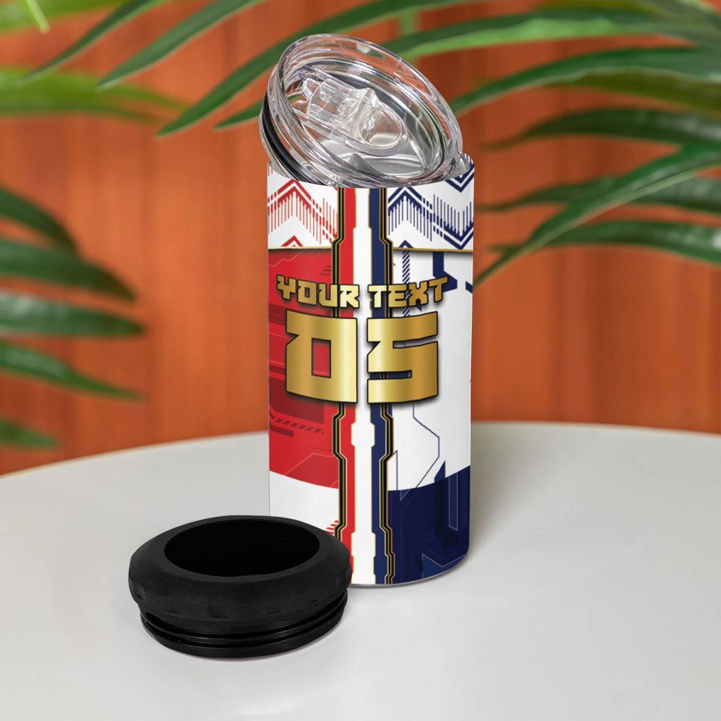 Custom Panama Football 4 in 1 Can Cooler Tumbler Cybernetic Mech Warrior Flag