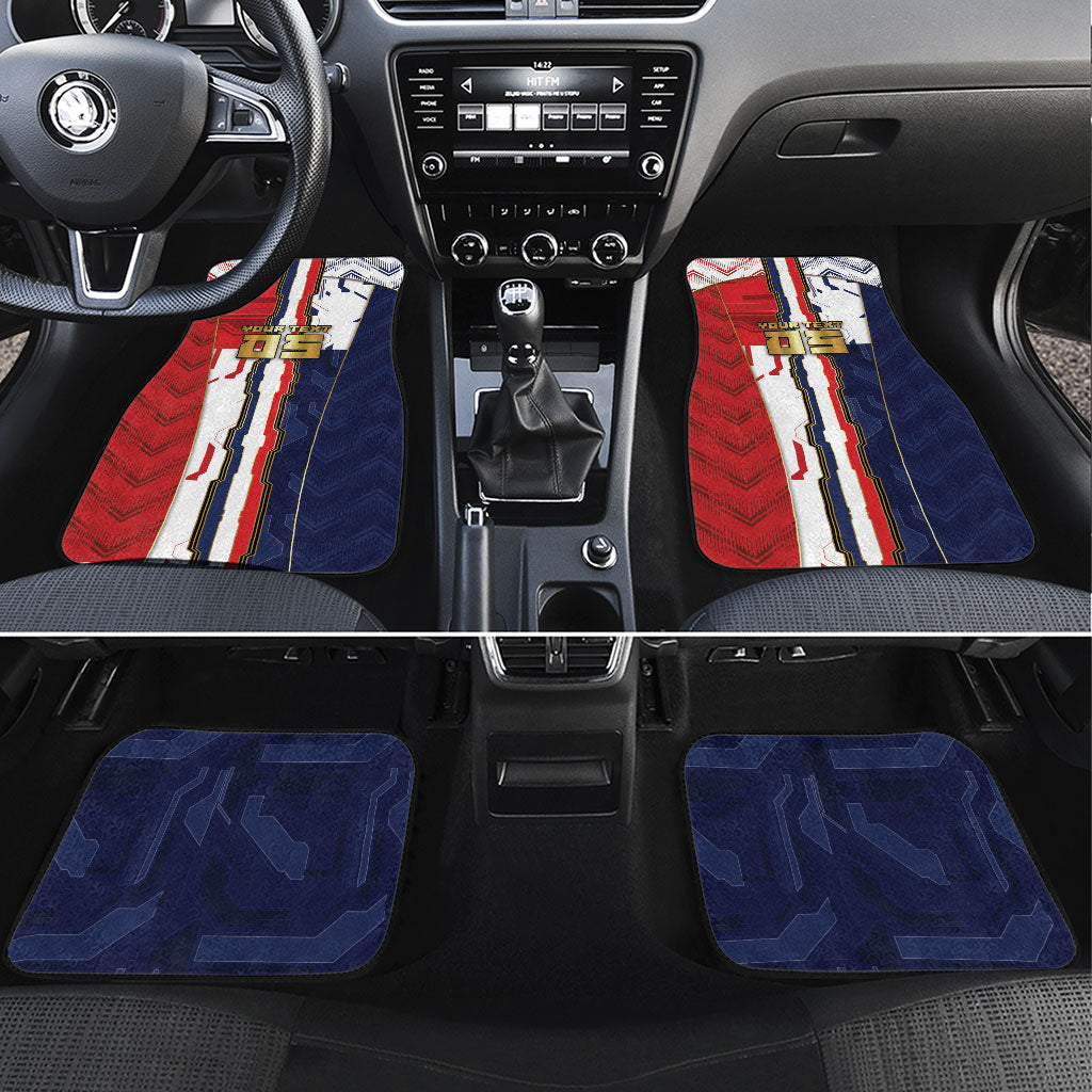 Custom Panama Football Car Mats Cybernetic Mech Warrior Flag