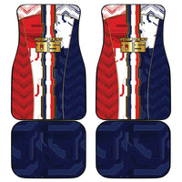 Custom Panama Football Car Mats Cybernetic Mech Warrior Flag