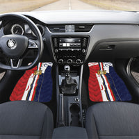 Custom Panama Football Car Mats Cybernetic Mech Warrior Flag