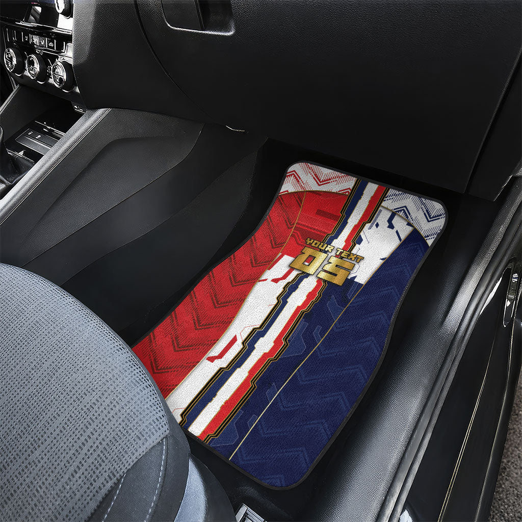Custom Panama Football Car Mats Cybernetic Mech Warrior Flag
