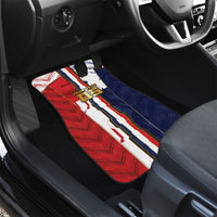 Custom Panama Football Car Mats Cybernetic Mech Warrior Flag