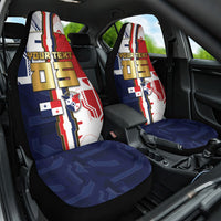 Custom Panama Football Car Seat Cover Cybernetic Mech Warrior Flag