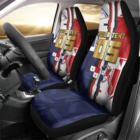 Custom Panama Football Car Seat Cover Cybernetic Mech Warrior Flag