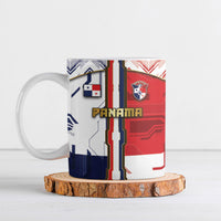 Custom Panama Football Ceramic Mug Cybernetic Mech Warrior Flag