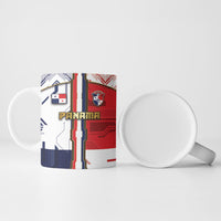 Custom Panama Football Ceramic Mug Cybernetic Mech Warrior Flag