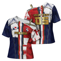 Custom Panama Football Cross Shoulder Shirt Cybernetic Mech Warrior Flag
