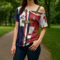 Custom Panama Football Cross Shoulder Shirt Cybernetic Mech Warrior Flag