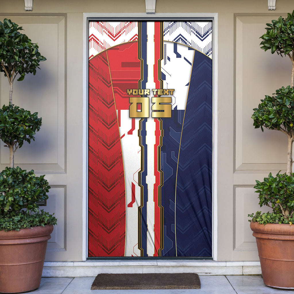 Custom Panama Football Door Cover Cybernetic Mech Warrior Flag