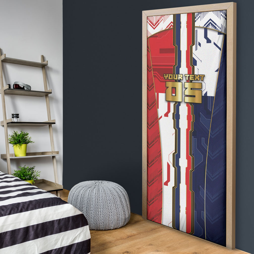 Custom Panama Football Door Cover Cybernetic Mech Warrior Flag