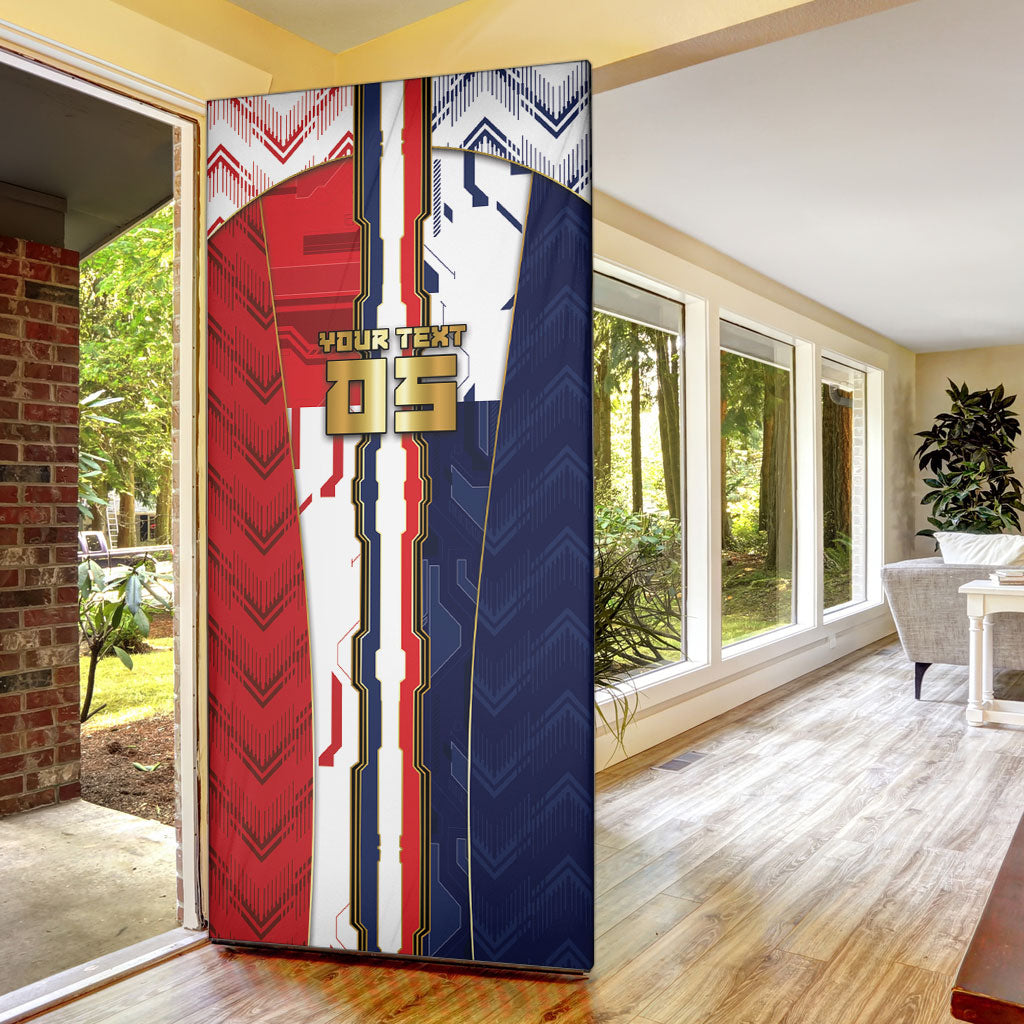 Custom Panama Football Door Cover Cybernetic Mech Warrior Flag