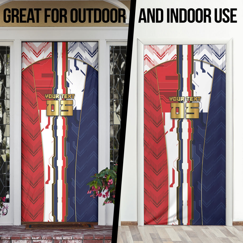Custom Panama Football Door Cover Cybernetic Mech Warrior Flag