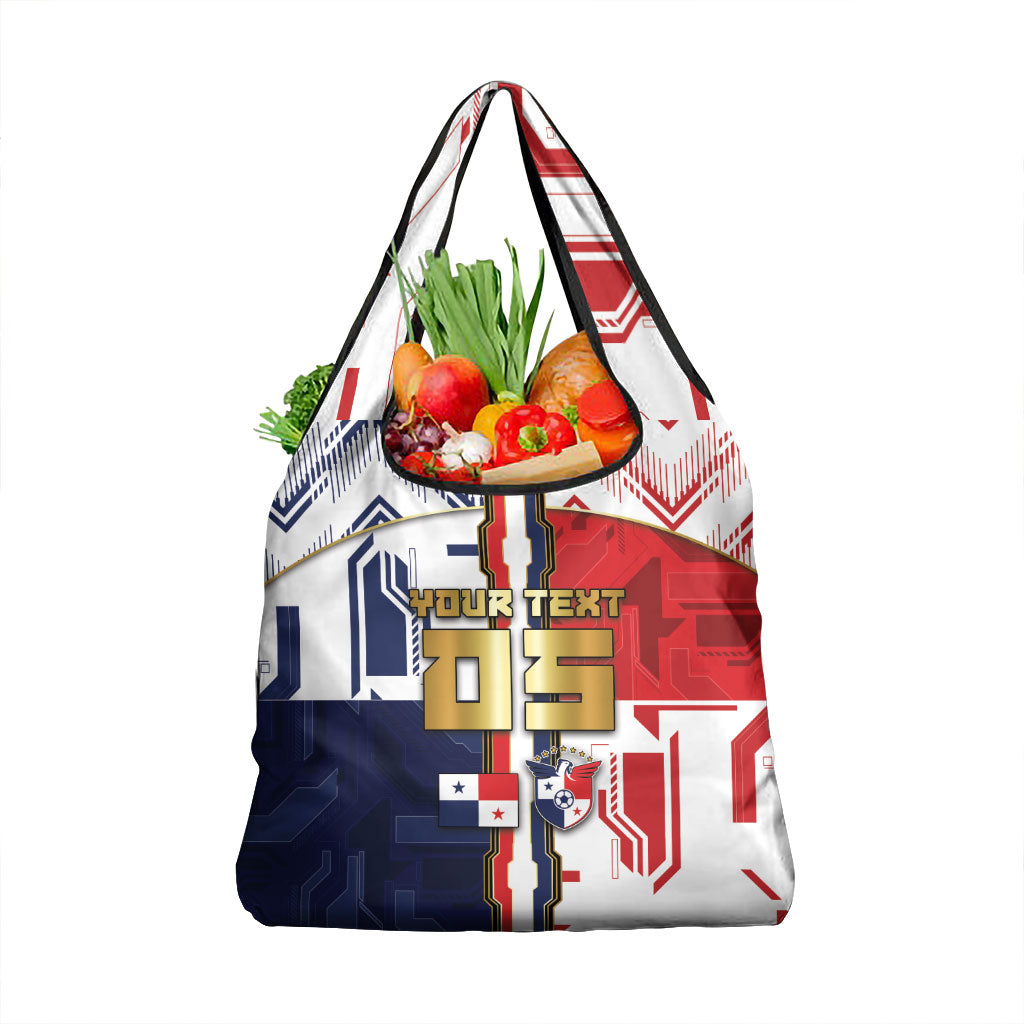 Custom Panama Football Grocery Bag Cybernetic Mech Warrior Flag