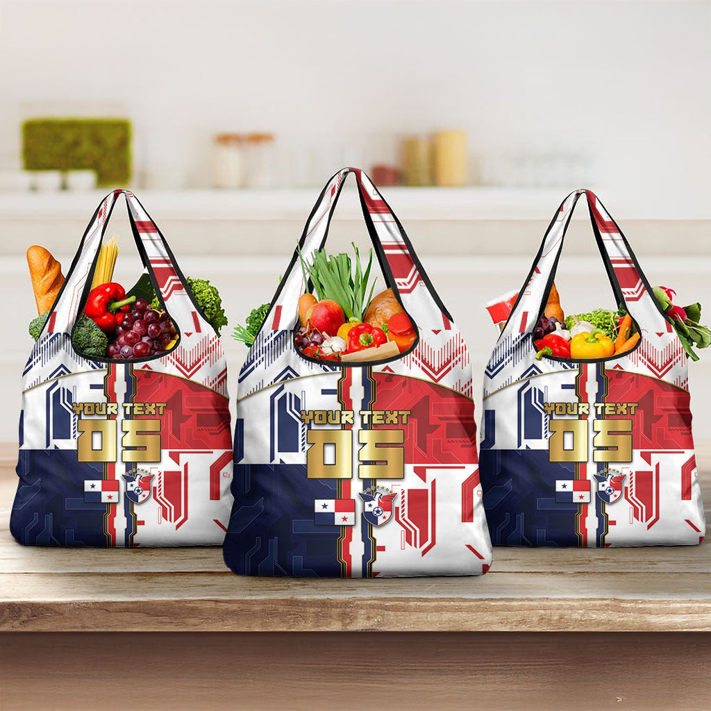 Custom Panama Football Grocery Bag Cybernetic Mech Warrior Flag