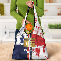 Custom Panama Football Grocery Bag Cybernetic Mech Warrior Flag