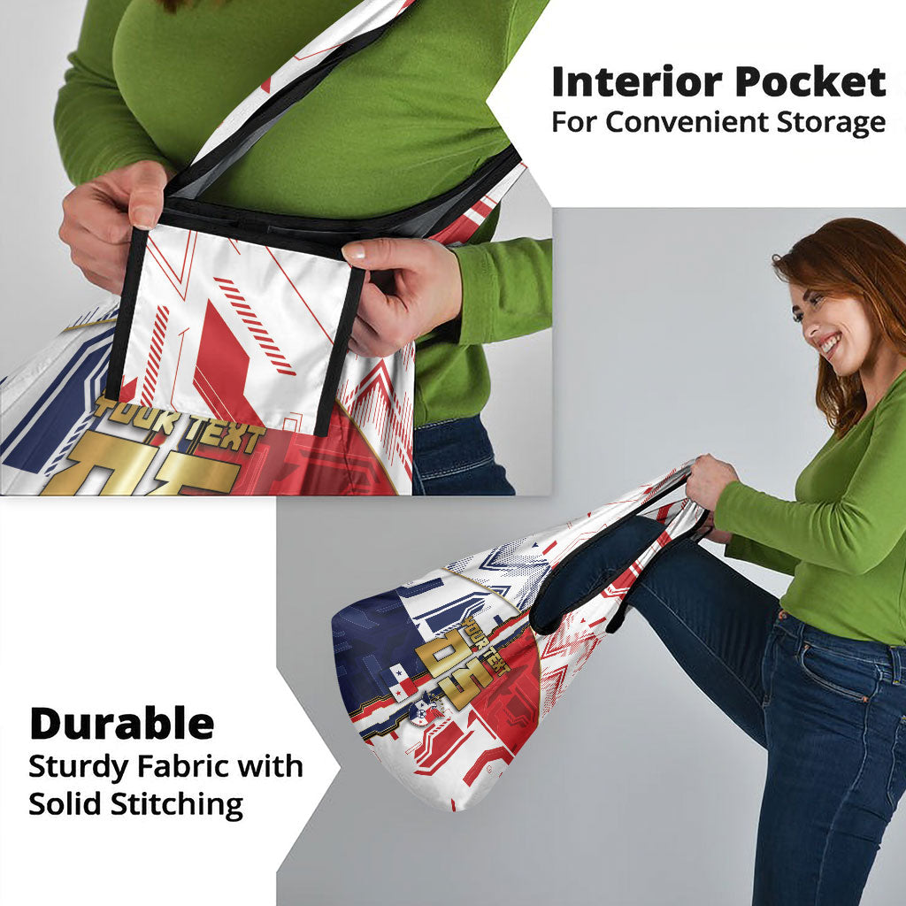 Custom Panama Football Grocery Bag Cybernetic Mech Warrior Flag