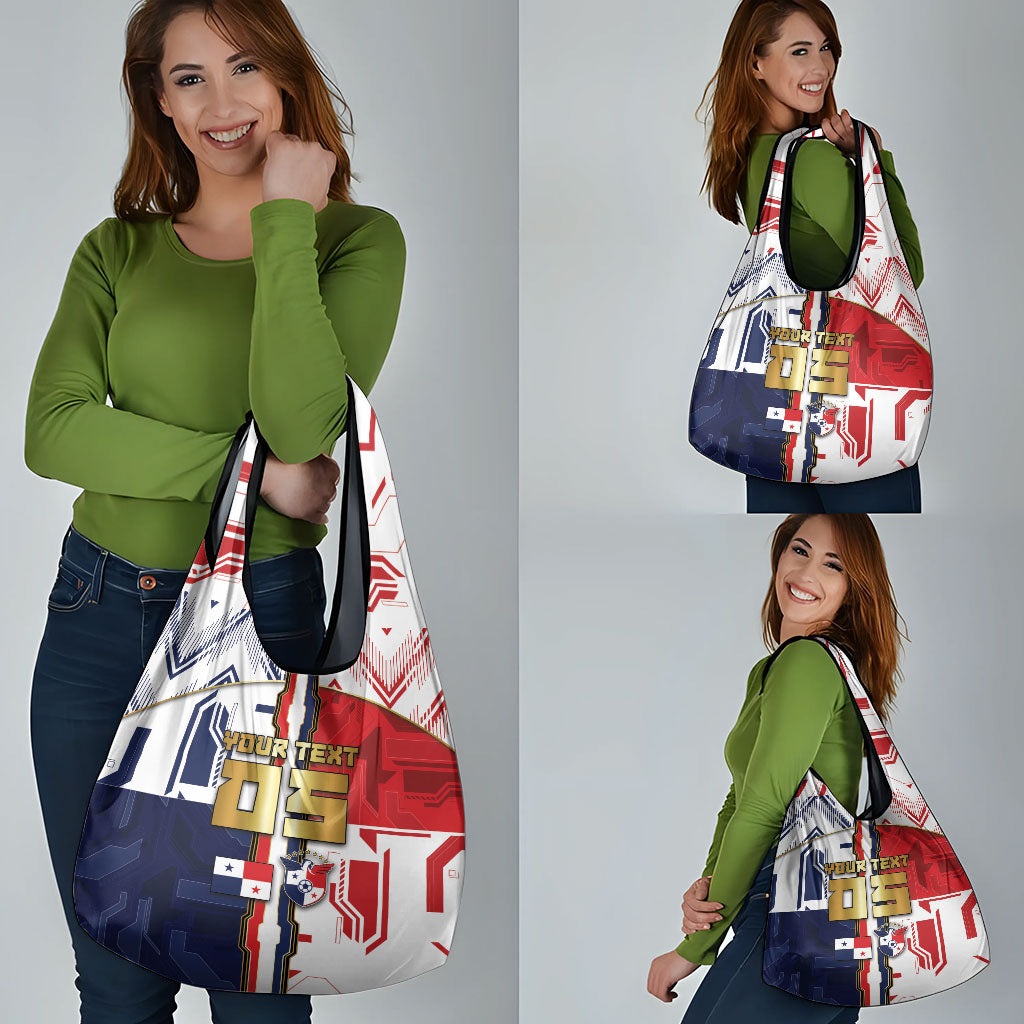 Custom Panama Football Grocery Bag Cybernetic Mech Warrior Flag