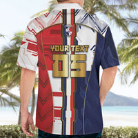 Custom Panama Football Hawaiian Shirt Cybernetic Mech Warrior Flag