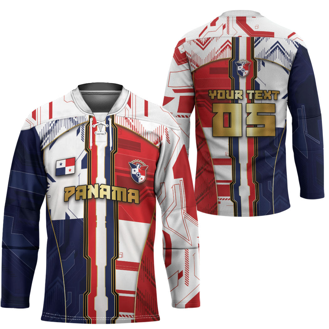 Custom Panama Football Hockey Jersey Cybernetic Mech Warrior Flag