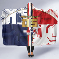 Custom Panama Football Hooded Blanket Cybernetic Mech Warrior Flag