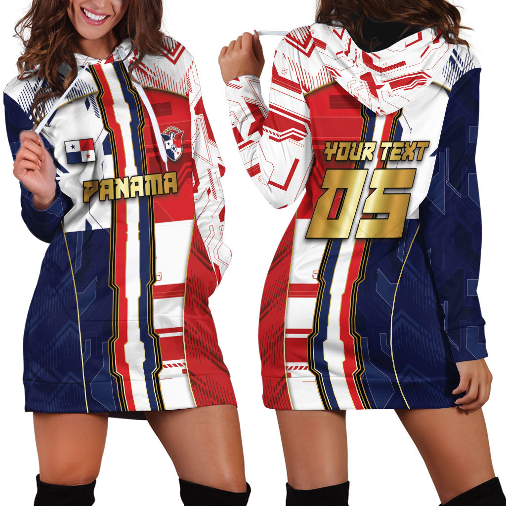 Custom Panama Football Hoodie Dress Cybernetic Mech Warrior Flag