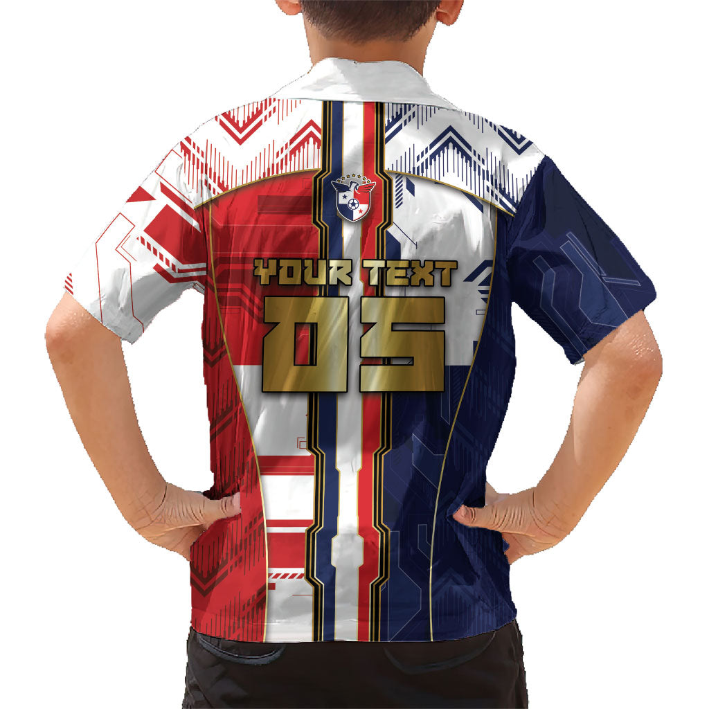 Custom Panama Football Kid Hawaiian Shirt Cybernetic Mech Warrior Flag