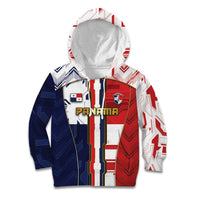 Custom Panama Football Kid Hoodie Cybernetic Mech Warrior Flag