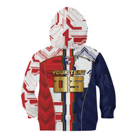 Custom Panama Football Kid Hoodie Cybernetic Mech Warrior Flag