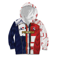 Custom Panama Football Kid Hoodie Cybernetic Mech Warrior Flag