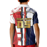 Custom Panama Football Kid Polo Shirt Cybernetic Mech Warrior Flag
