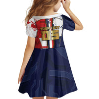 Custom Panama Football Kid Short Sleeve Dress Cybernetic Mech Warrior Flag