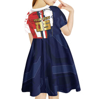 Custom Panama Football Kid Short Sleeve Dress Cybernetic Mech Warrior Flag