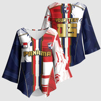 Custom Panama Football Kimono Sleeve Blouse Cybernetic Mech Warrior Flag