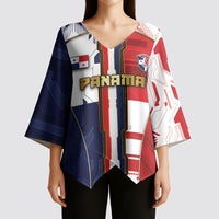 Custom Panama Football Kimono Sleeve Blouse Cybernetic Mech Warrior Flag