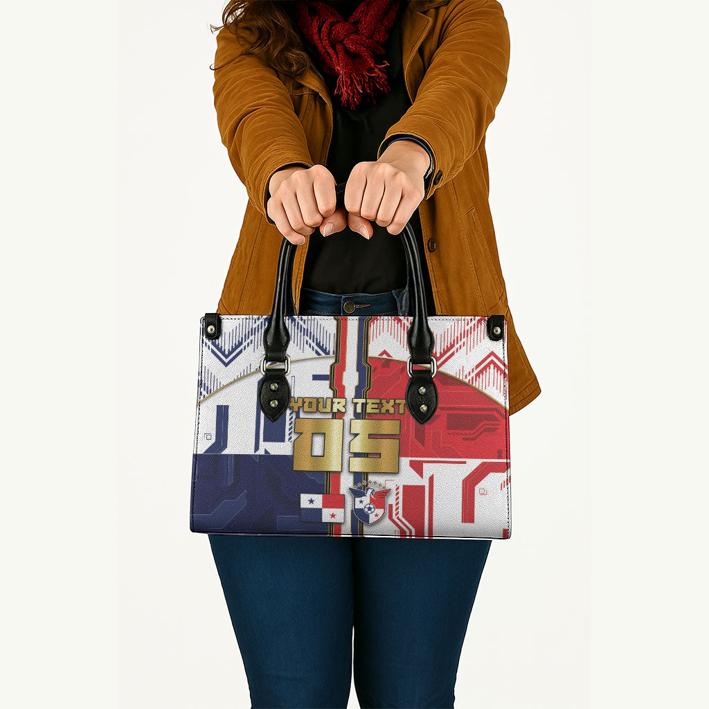 Custom Panama Football Leather Bag Cybernetic Mech Warrior Flag