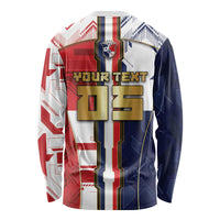 Custom Panama Football Long Sleeve Shirt Cybernetic Mech Warrior Flag