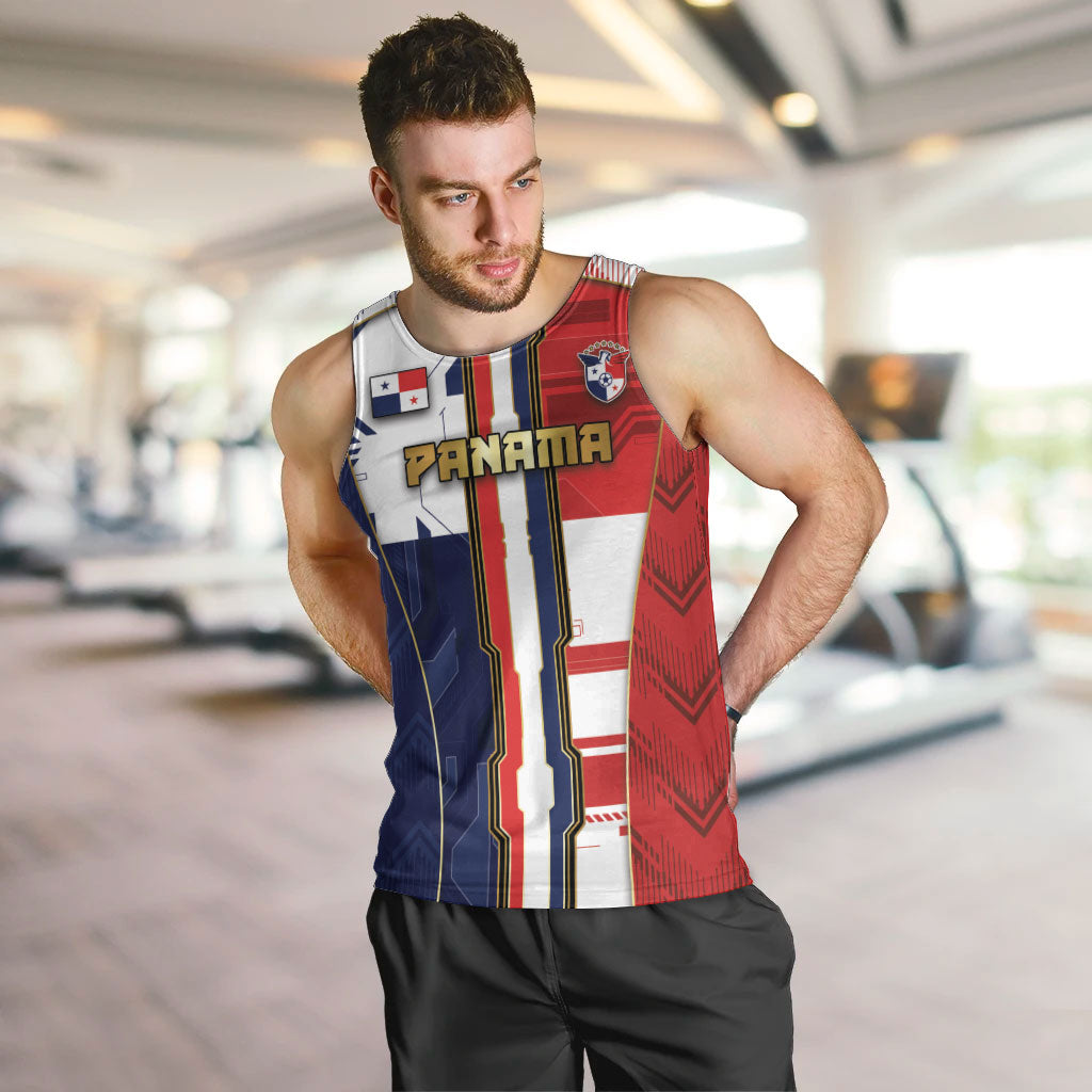 Custom Panama Football Men Tank Top Cybernetic Mech Warrior Flag