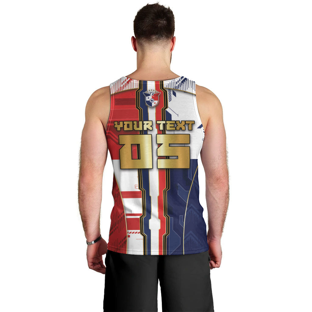 Custom Panama Football Men Tank Top Cybernetic Mech Warrior Flag