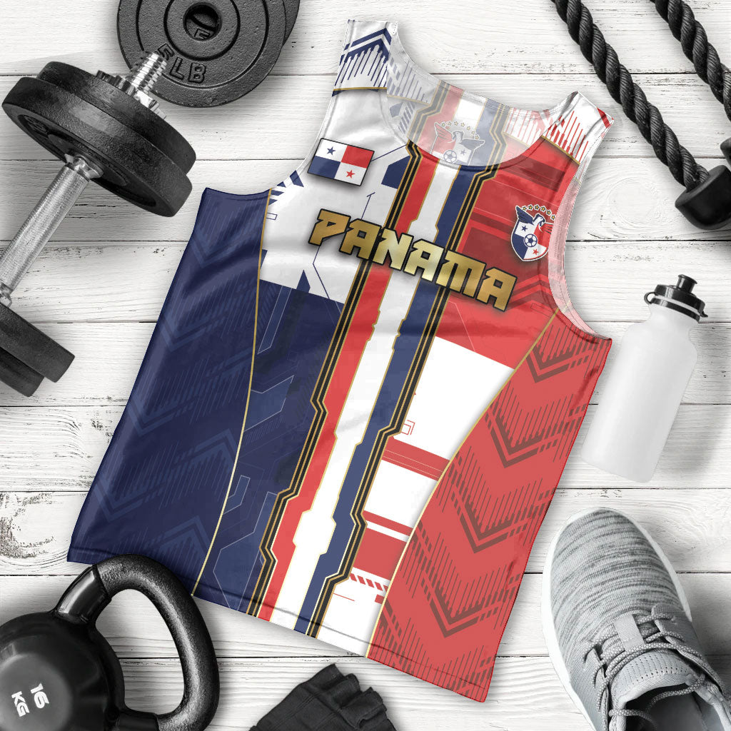 Custom Panama Football Men Tank Top Cybernetic Mech Warrior Flag