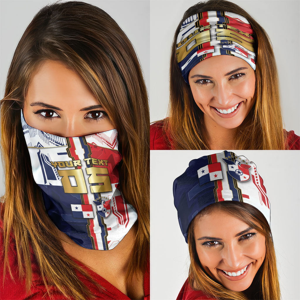 Custom Panama Football Neck Gaiter Cybernetic Mech Warrior Flag